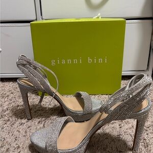 Gianni Bini Sparkling Silver Heels